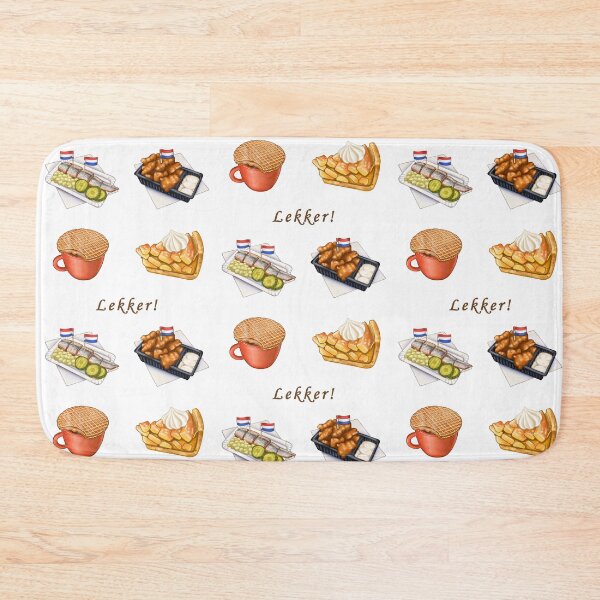 Item preview, Dutch Food 荷蘭美食插畫 - Haring (Herring), Stroopwafel, Kibbeling, Appeltaart designed and sold by Rose Chiu.