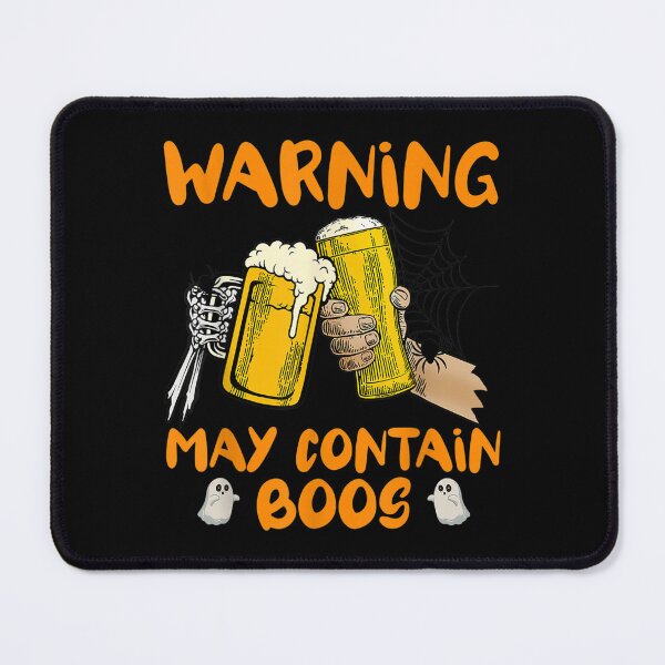 Item preview, Warning May Contain Boos Funny Halloween Skeleton Men Women designed and sold by Holvasterlund.