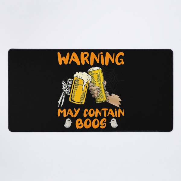 Item preview, Warning May Contain Boos Funny Halloween Skeleton Men Women designed and sold by Holvasterlund.