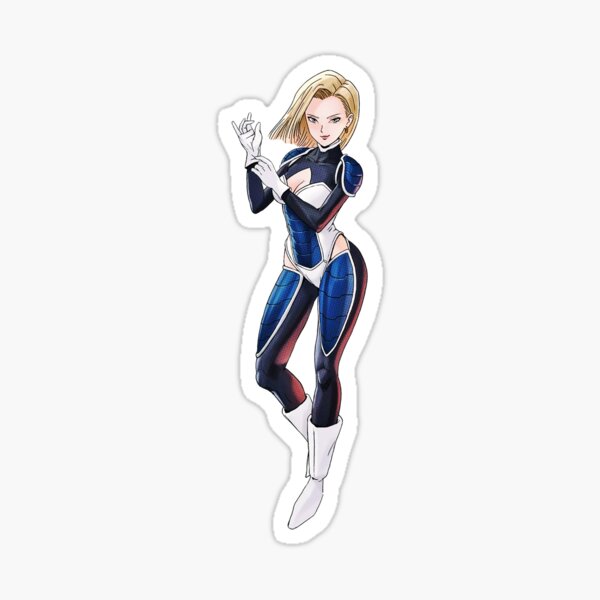Item preview, Android 18 Cute Sticker designed and sold by Genbee.