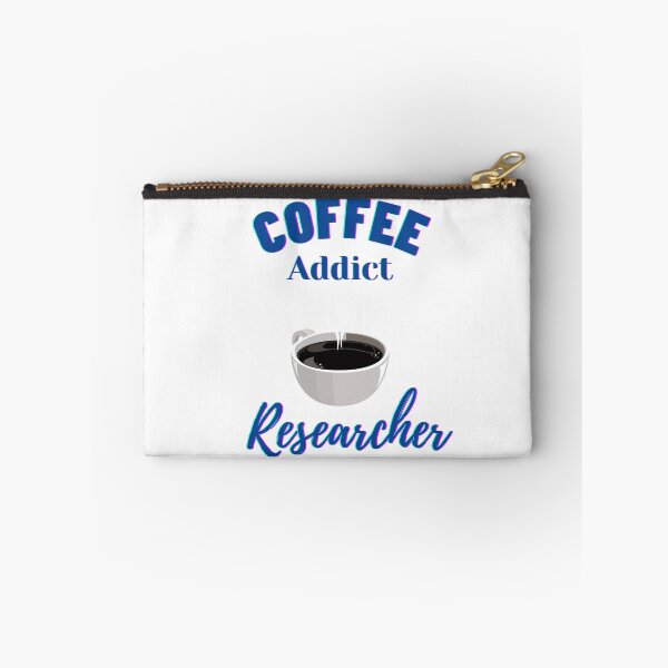Item preview, Coffee addict Researcher -  Research scholar phd themed gifts (in Blue) designed and sold by RebelliousRosee.