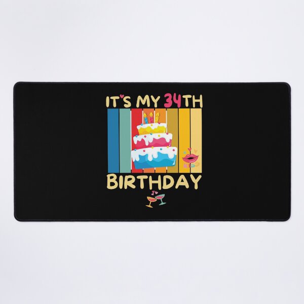 Item preview, It's My 34th Birthday Years with Bday Sweetie Cake designed and sold by CoolCreative.