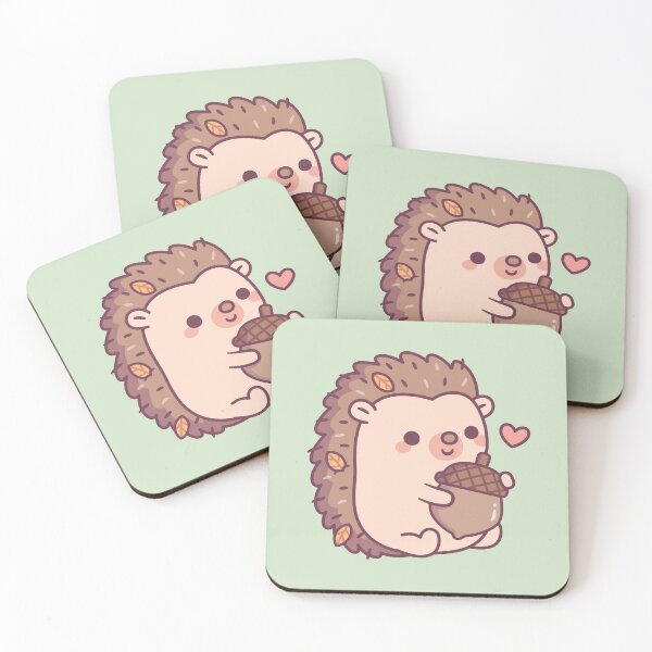 Item preview, Cute Little Hedgehog With Autumn Leaves And Acorn designed and sold by rustydoodle.