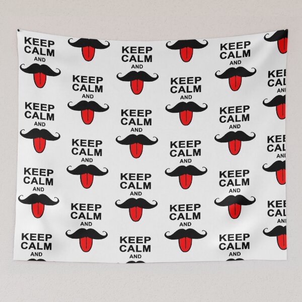 Item preview, Funny Keep calm and mustache designed and sold by NewSignCreation.