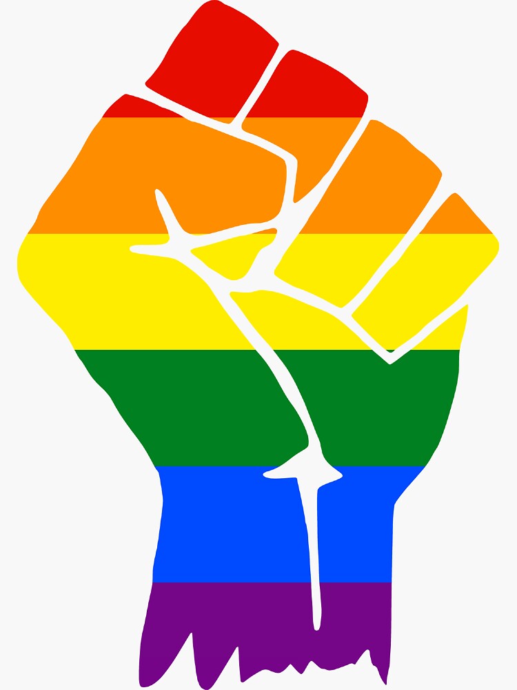 "Fist of solidarity - PRIDE" Sticker for Sale by executedigital | Redbubble