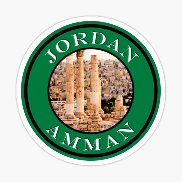 "Jordan Amman Historical Ruins Passport Stamps Collection" Sticker