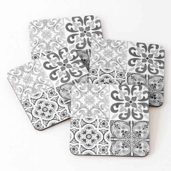 Item preview, Sicilian tiles,mediterranean,mosaic,black and white  designed and sold by MariaMarinova.