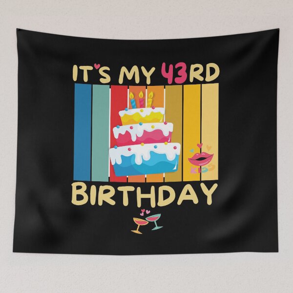Item preview, It's My 43rd Birthday Years with Bday Sweetie Cake designed and sold by CoolCreative.
