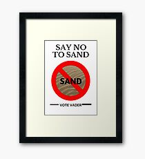 VOTE VADER Framed Print