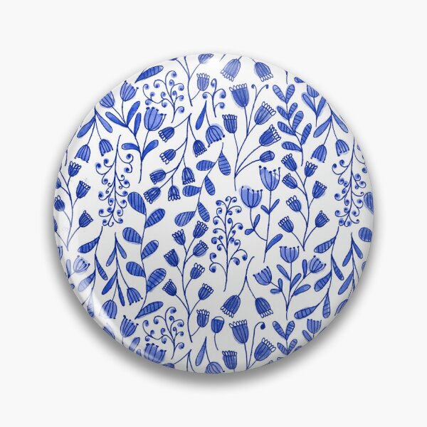 Item preview, Delft Blue Floral Pattern designed and sold by MojDesign.