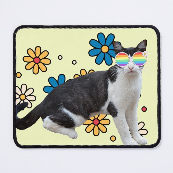 Item preview, Hippy Dippy Rainbow Kitty Glasses Flowers Vintage Classic designed and sold by SGNorton.