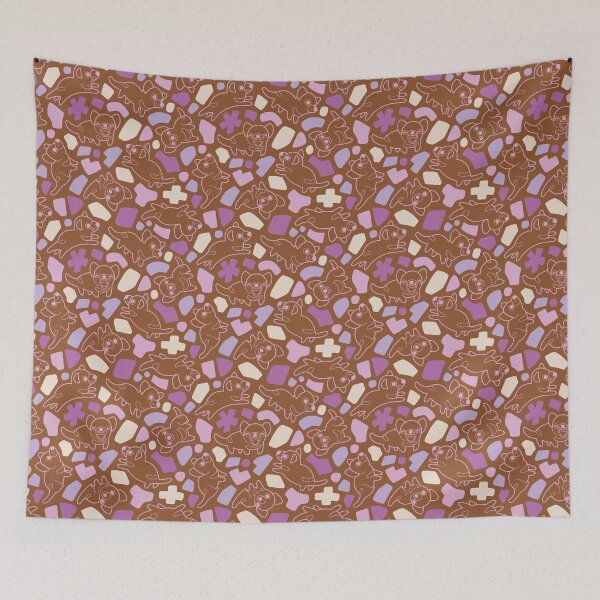 Item preview, Cheeky Devil Chestnut Brown Abstract Pattern designed and sold by KristyKate.