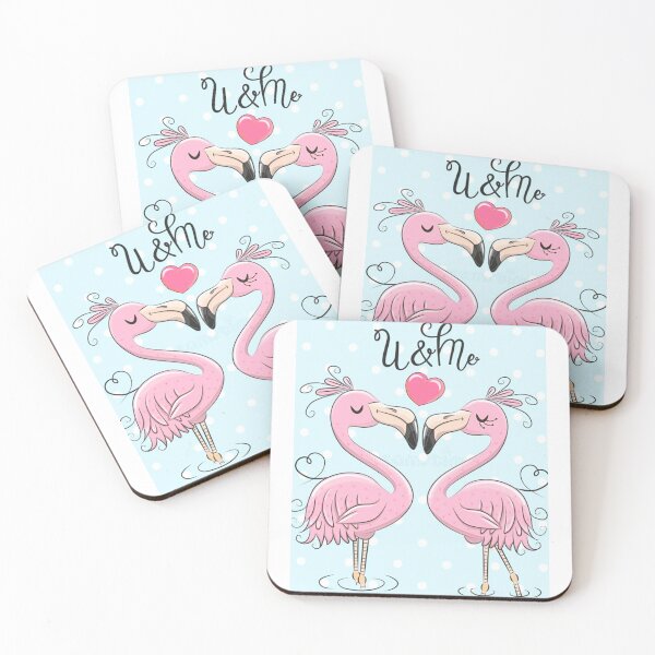 Item preview, Flamingoes in love | gift for bird lovers | flamingo design designed and sold by Arteartz.