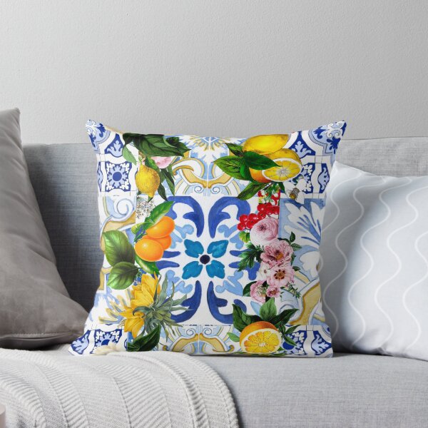 Item preview, Sicilian tiles,mediterranean,mosaic,lemons, designed and sold by MariaMarinova.