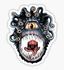 In the Beholder D20 Sticker