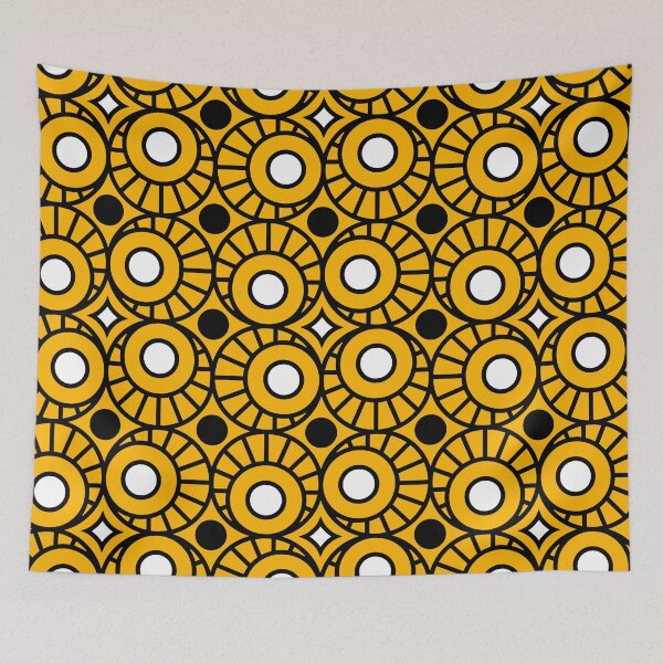Item preview, Art Deco Pattern No 8 - Yellow - Polkadot Motif Dots designed and sold by Millusti.