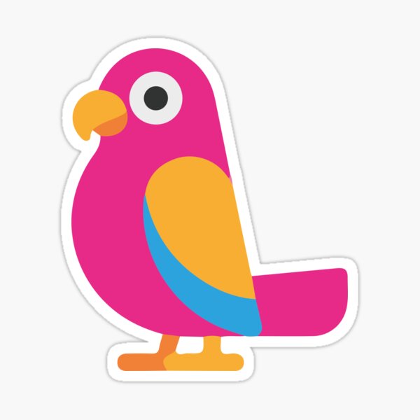"Parrot emoji" Sticker for Sale by ThatBanana Redbubble