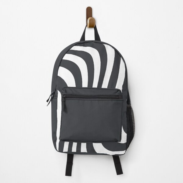Item preview, Anthracite grey and white wavy lines geometric pattern designed and sold by by-jwp.