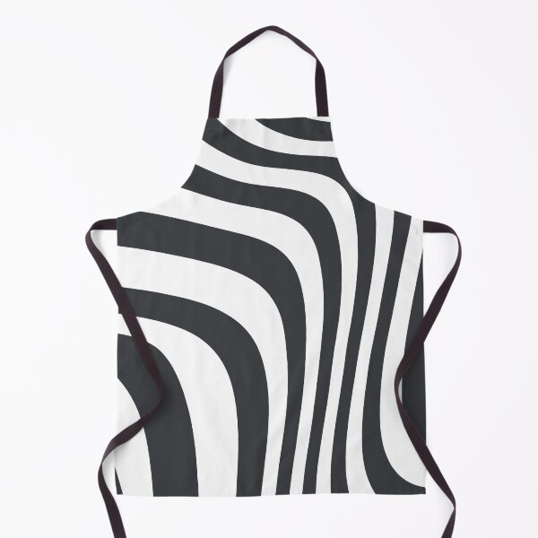 Item preview, Anthracite grey and white wavy lines geometric pattern designed and sold by by-jwp.