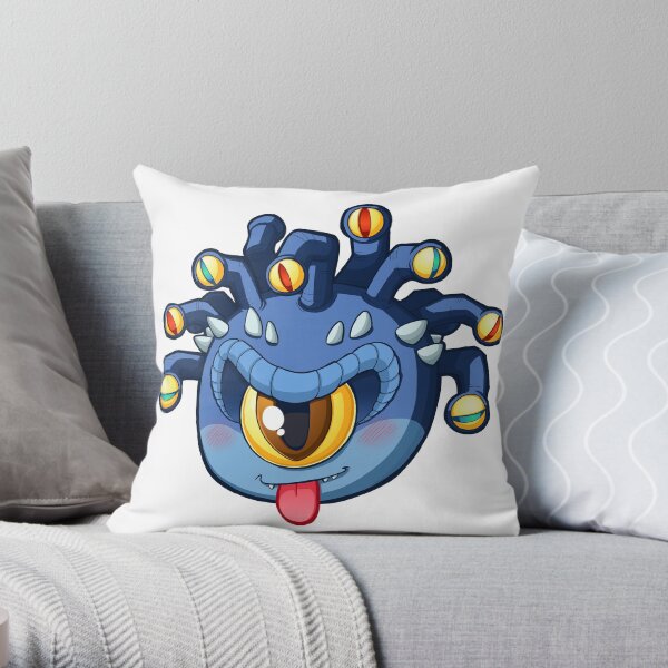 Little Beholder - Cute D&D Adventures Throw Pillow
