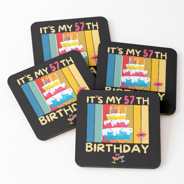 Item preview, It's My 57th Birthday Years with Bday Sweetie Cake designed and sold by CoolCreative.