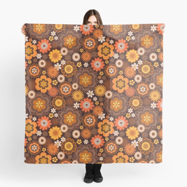 Aperçu de l'œuvre Motif floral rétro des années 70 créée et vendue par prirajdesigns.