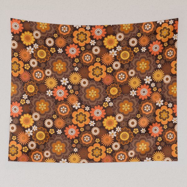 Item preview, Vintage Retro 70s Floral pattern designed and sold by prirajdesigns.