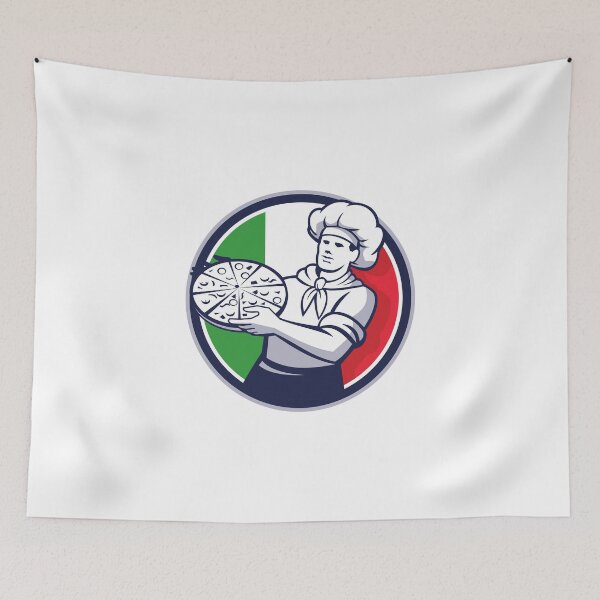 Item preview, Italian flag with pizza maker designed and sold by JAG2B.