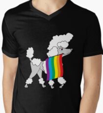 Gay Pride Poodle Shirt Men's V-Neck T-Shirt