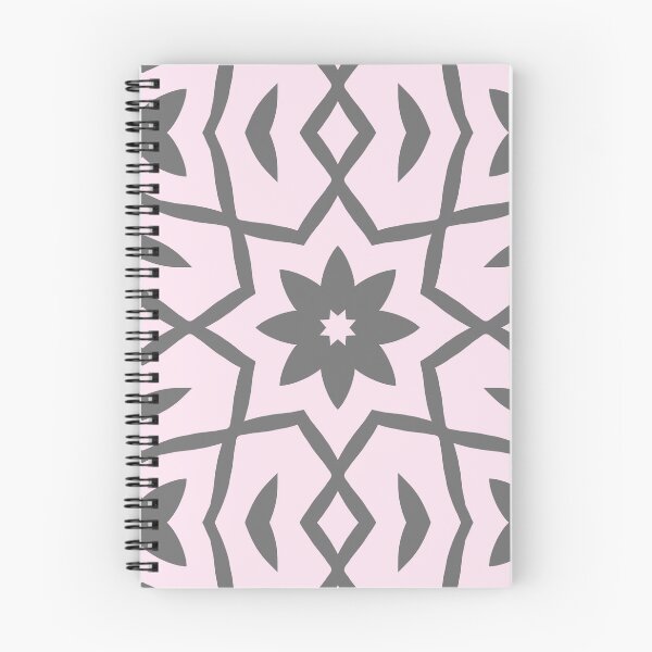 Item preview, Star Flower Pattern in Gray and Pale Pink designed and sold by KeksWorkroom.