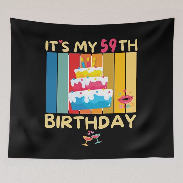 Item preview, It's My 59th Birthday Years with Bday Sweetie Cake designed and sold by CoolCreative.