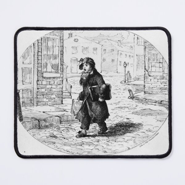Item preview, The News Boy black and white sketch designed and sold by LeJeuneGifts.