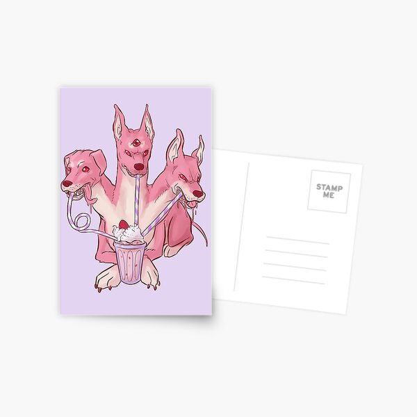 Strawberry Cerberus Postcard