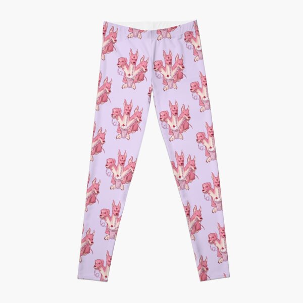 Black and Pink Cow Print Leggings for Sale by avejane