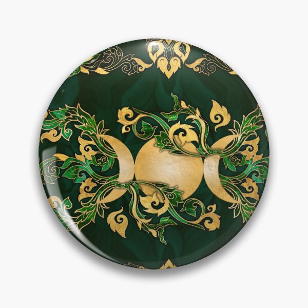 Item preview, Triple Moon - Triple Goddess Malachite and Gold designed and sold by k9printart.