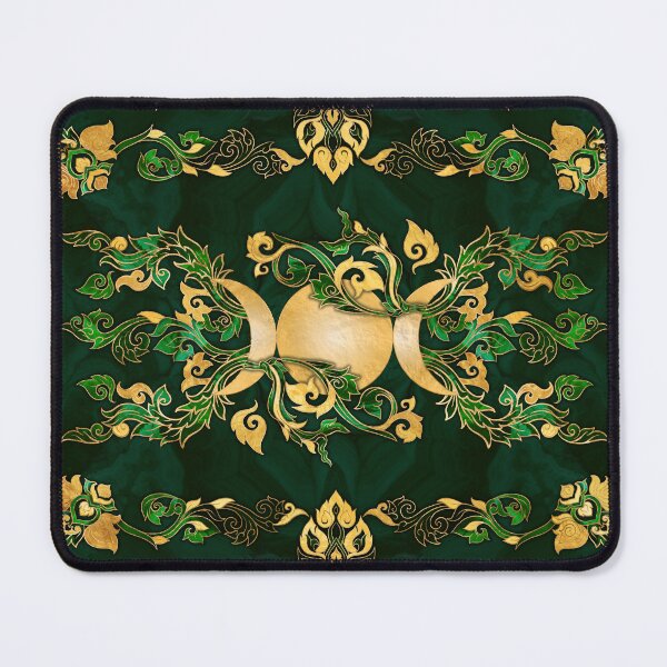 Item preview, Triple Moon - Triple Goddess Malachite and Gold designed and sold by k9printart.