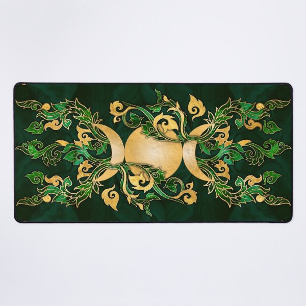 Item preview, Triple Moon - Triple Goddess Malachite and Gold designed and sold by k9printart.