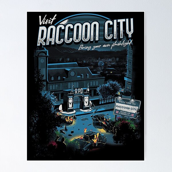 Item preview, Besuchen Sie Raccoon City Metallbild von rustenico designed and sold by mariecarly.