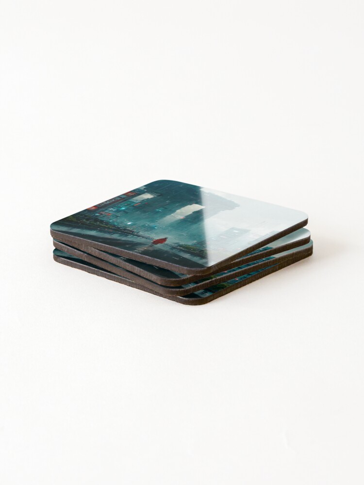 Thumbnail 4 of 5, Coasters (Set of 4), Left Behind designed and sold by RicoInStudios.