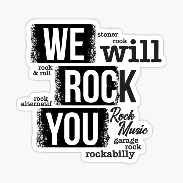 "We will rock you vintage rock" Sticker for Sale by IreneoAvilez