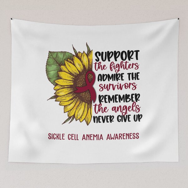 Item preview, Sickle Cell Anemia Awareness - Support the Fighters Admire the Survivors Remember the Angels Never Give Up designed and sold by whlrcheryl.