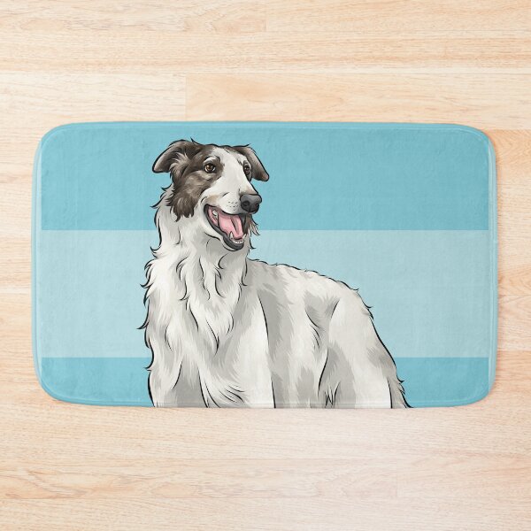 Item preview, Cute Borzoi Dog | Blue Background designed and sold by shirinsart.
