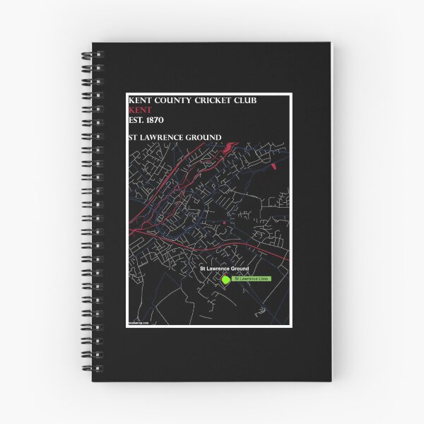Item preview, Kent Cricket Stadium Map By Stadiamap Sticker designed and sold by carurbrenda.