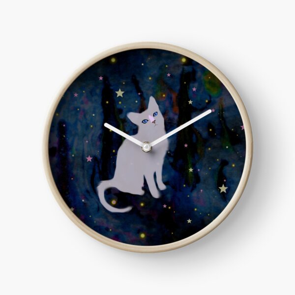 Forest cat Clock