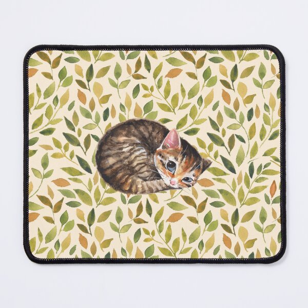 Item preview, Sleepy kitten. Watercolor pattern designed and sold by Gribanessa.