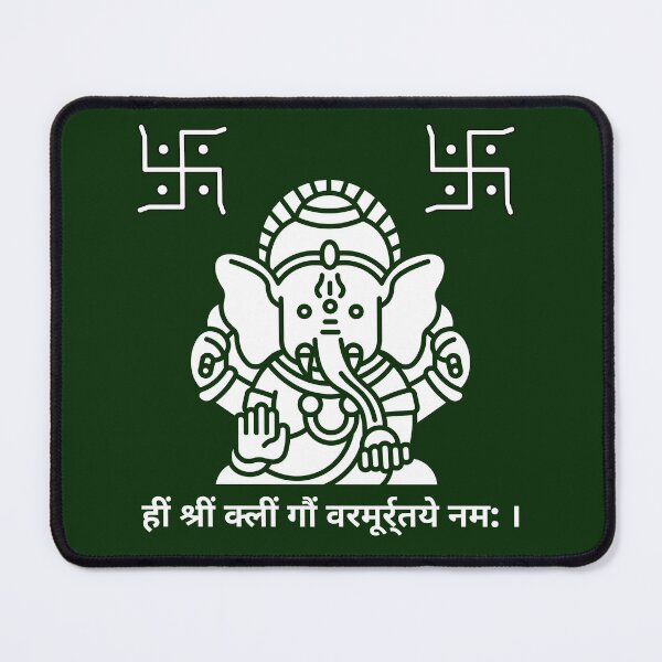 Item preview, हीं श्रीं क्लीं गौं वरमूर्र्तये नम:। Ganesha designed and sold by Quirky Dez.