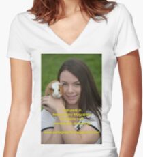 Featured in Petography Magazine Women's Fitted V-Neck T-Shirt