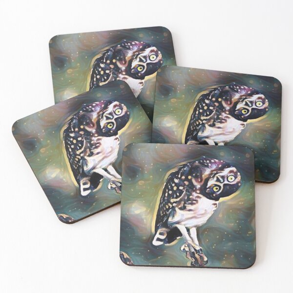 Item preview, Curious Owl Abstract Painting Art Design designed and sold by WildMuse44.