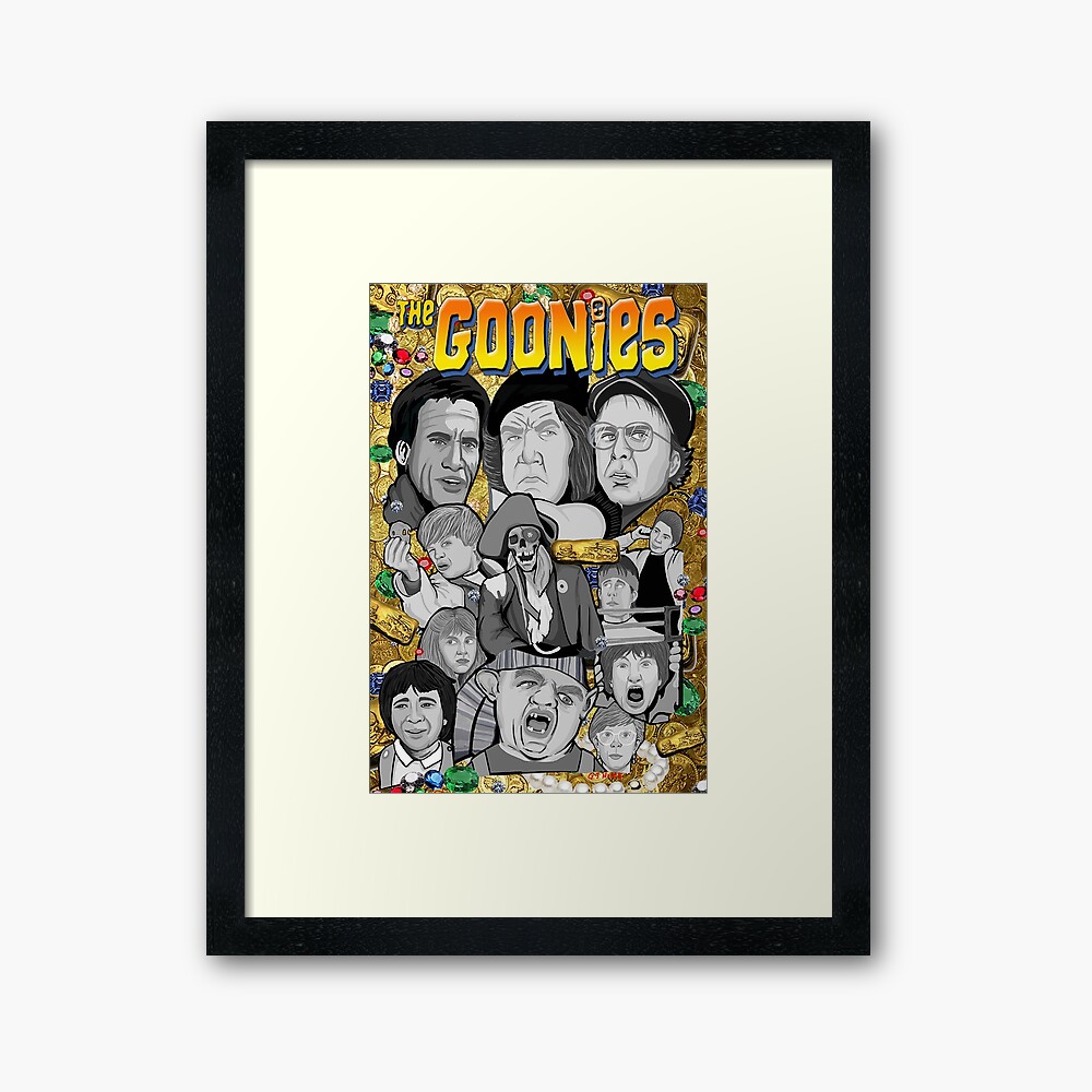 The Goonies Collage Framed Art Print By Gjnilespop Redbubble