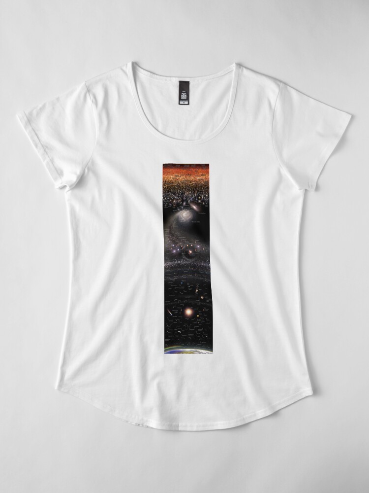 Alternate view of VERTICAL MAP OF THE UNIVERSE ENG (May 2022 Update!) *RECOMMENDED* Premium Scoop T-Shirt